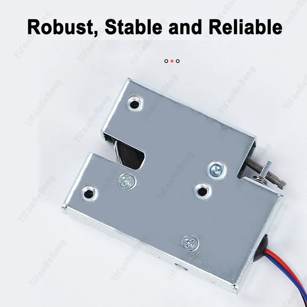 12V Electronic Lock Catch 2.5A Door Gate Release Assembly Solenoid Access Control Long Service Life Intelligent Electronic Lock Zpaxo