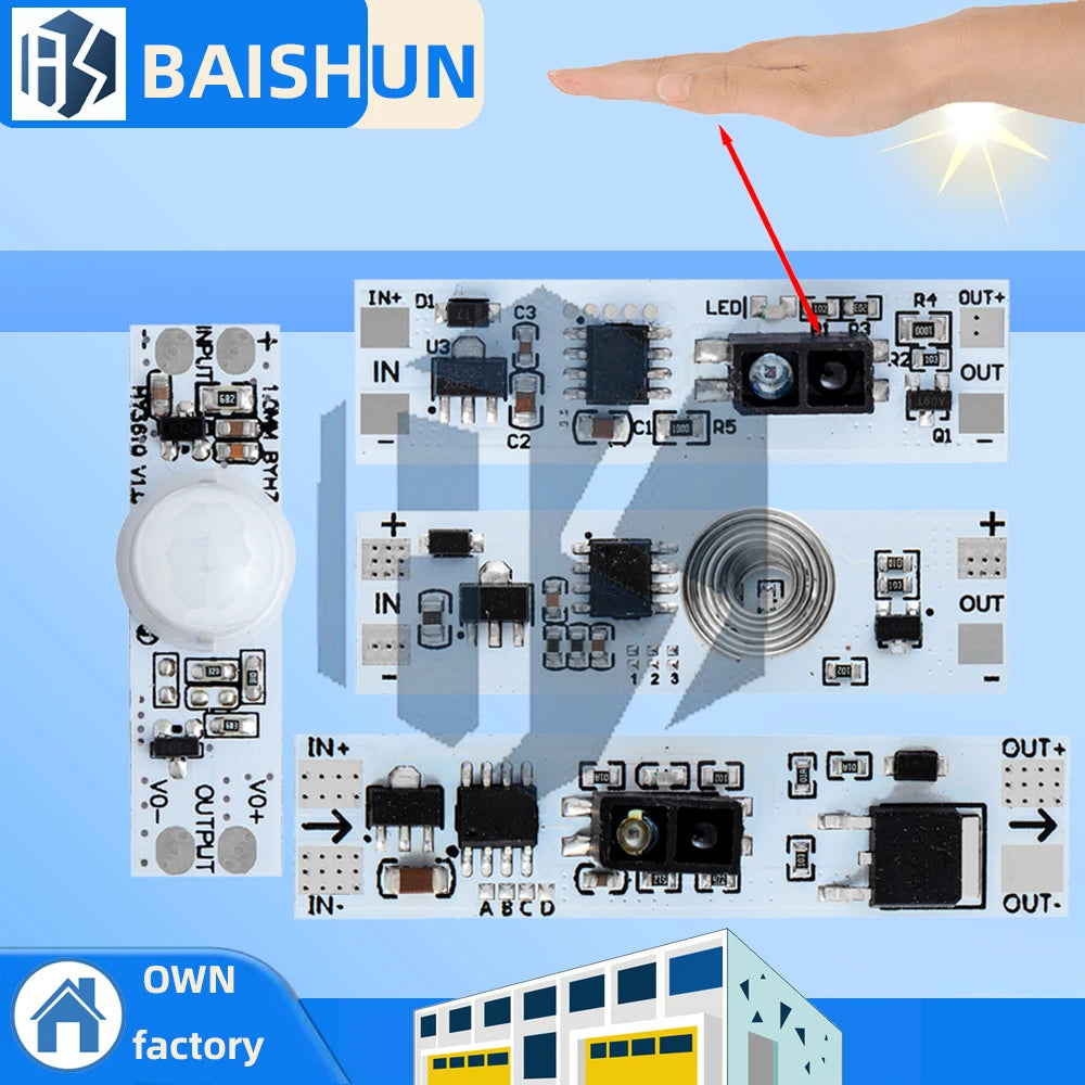 3A Capacitive Touch Dimming Module DC5V 24V Hand Scan Switch LED Lamp Zpaxo