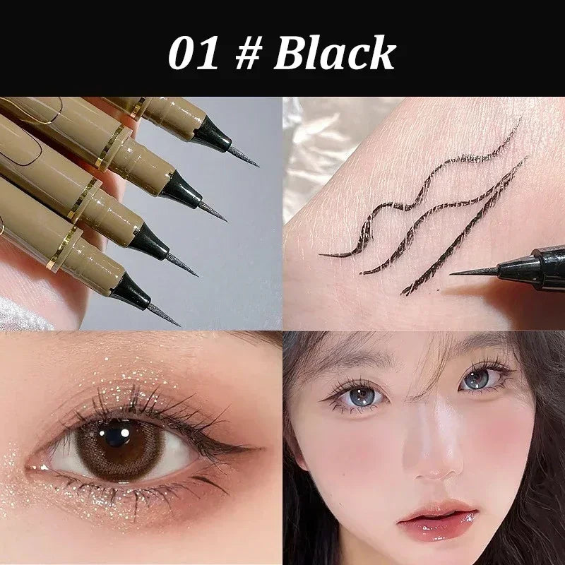 Waterproof Liquid Eyeliner Matte Long Lasting Quick Dry Ultra-thin Zpaxo 01 Black