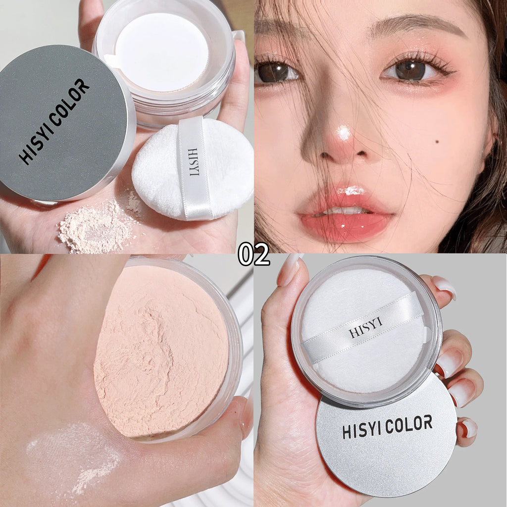 Waterproof and sweat-proof loose powder, brightens complexion with highlighting and whitening effects, matte finish. Zpaxo 02
