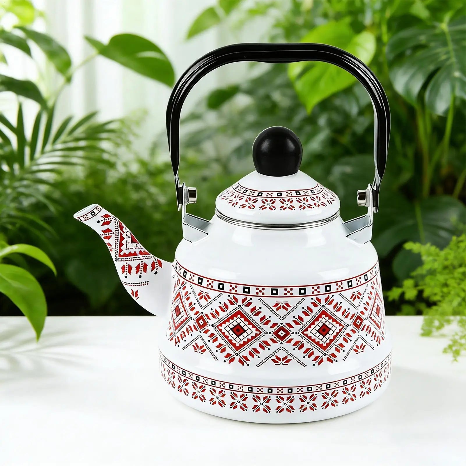 Tea Pot Stove Retro Enamel Teapot Vintage Kettle Home Kitchen Dorm Zpaxo
