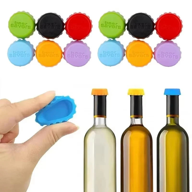 Silicone Bottle Caps – Reusable Beer, Wine & Sauce Savers