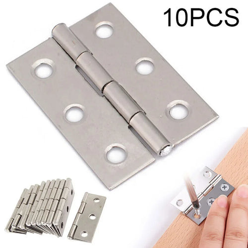 10pcs Universal Door Hinges Connector Stainless Steel Furniture Drawer Cabinet Fitting Hinge Home Doors Hardware Accessories Zpaxo