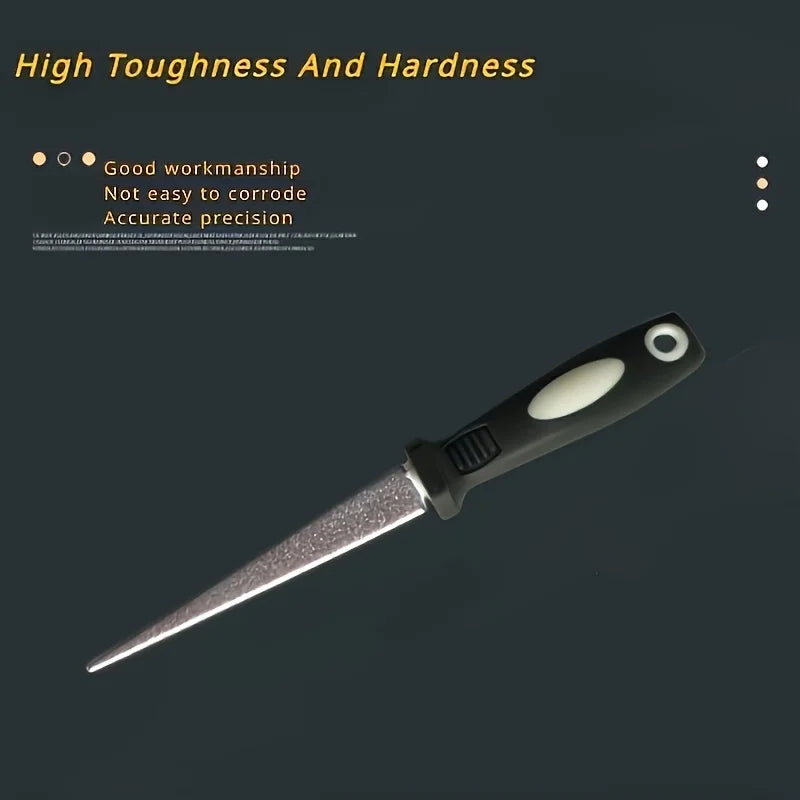 Double-Sided Diamond Knife Sharpening Stone – Flat & Curved Knife Sharpening Stone Zpaxo