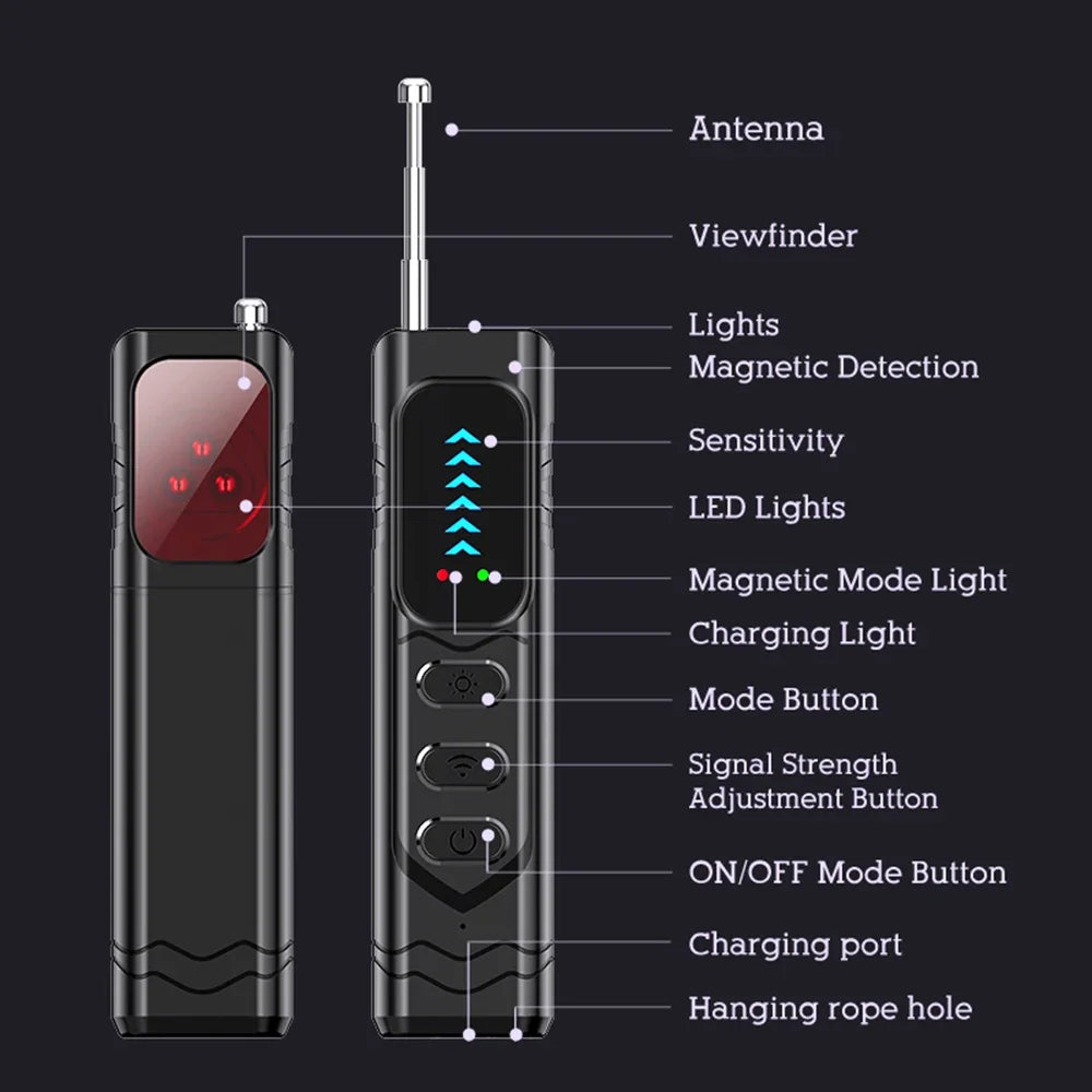 T17 Anti Camera Detector Upgraded Anti Spy Gadget GPS Tracker Finder Bug Detector Wireless RF Signal Infrared Scanner Zpaxo