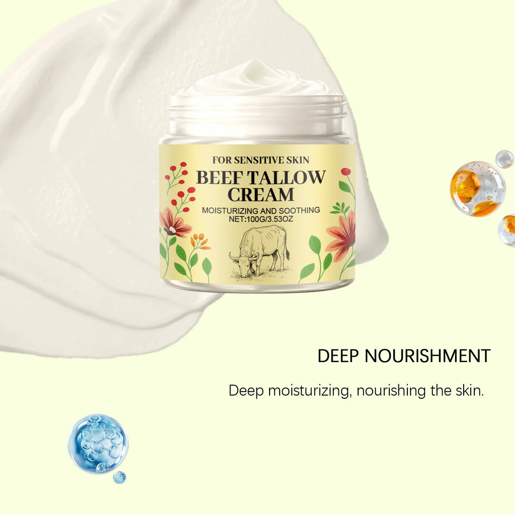Beef Tallow Body Cream – Deep Moisturizer for Dry Skin 100g Body Moisturizing Cream Zpaxo