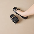 Women White Ballet Flats 2026 Round Toe Gold Buckle Soft Leather Slip Zpaxo 2667 Black 38 China Mainland