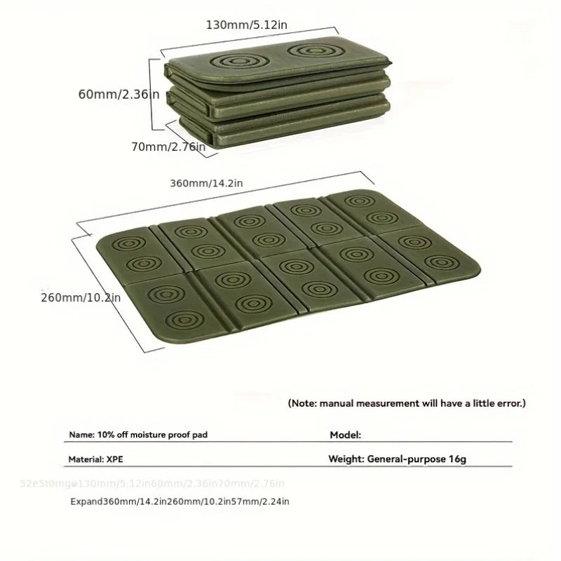Outdoor Folding Pad Seat Cushion Picnic Mat Waterproof Moisture-proof EVA Household Products 8 Color Portable Single Pad Zpaxo