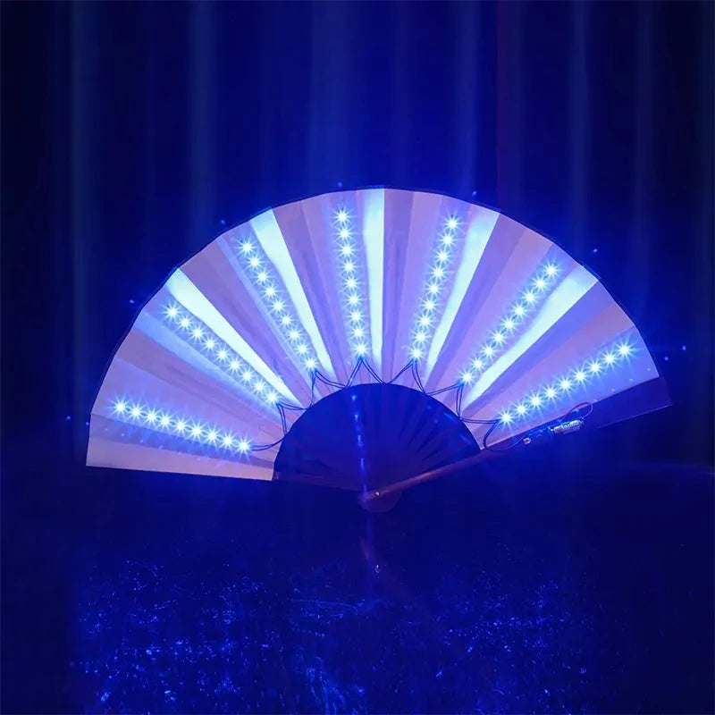 Glow Folding Led Fan Dancing Light Night Show Halloween Christmas