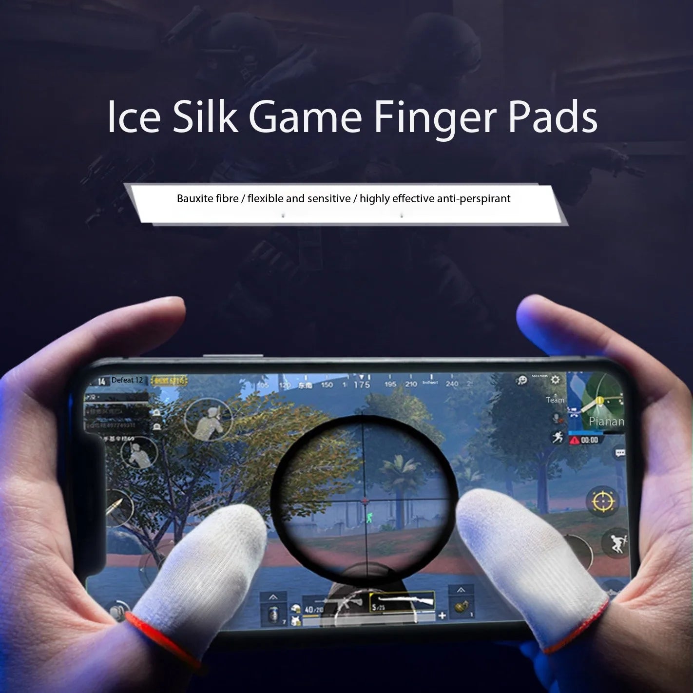 Mobile Phone Gaming Fingertip Gloves Sweat-proof Finger Cover Game Zpaxo
