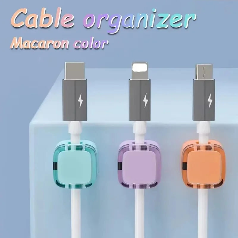 Colorful Magnetic Clip Cable Organizer Smooth Adjustable Acrylic