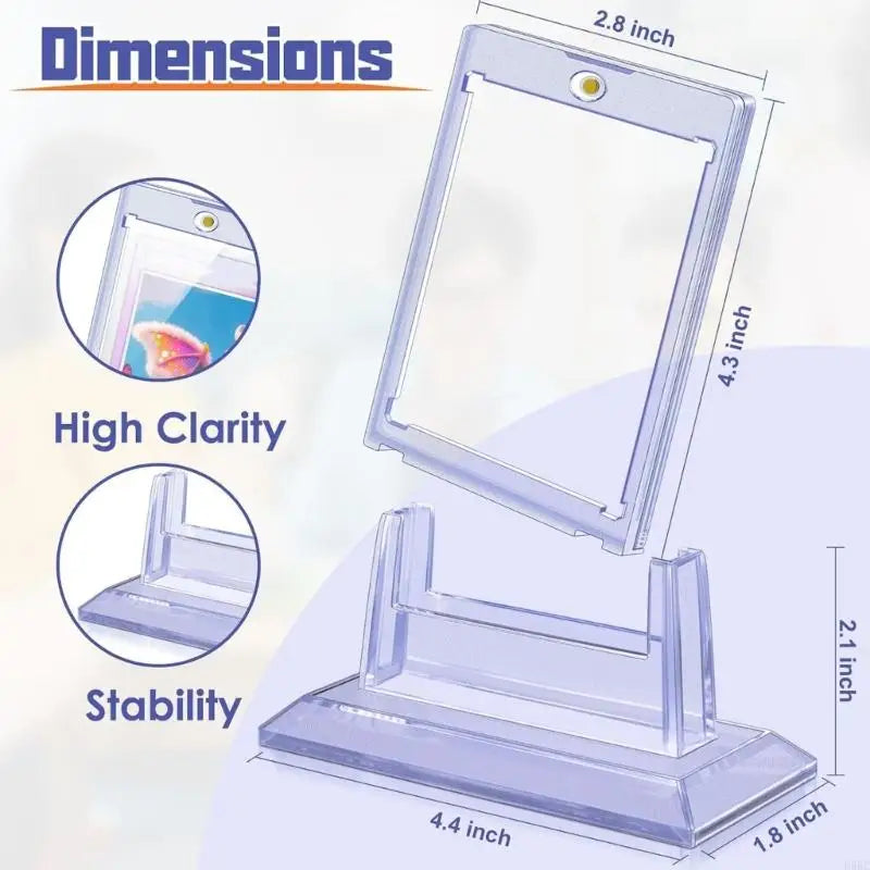 Durable Plastic Card Case Stand Protect Exhibition Favorite Cards