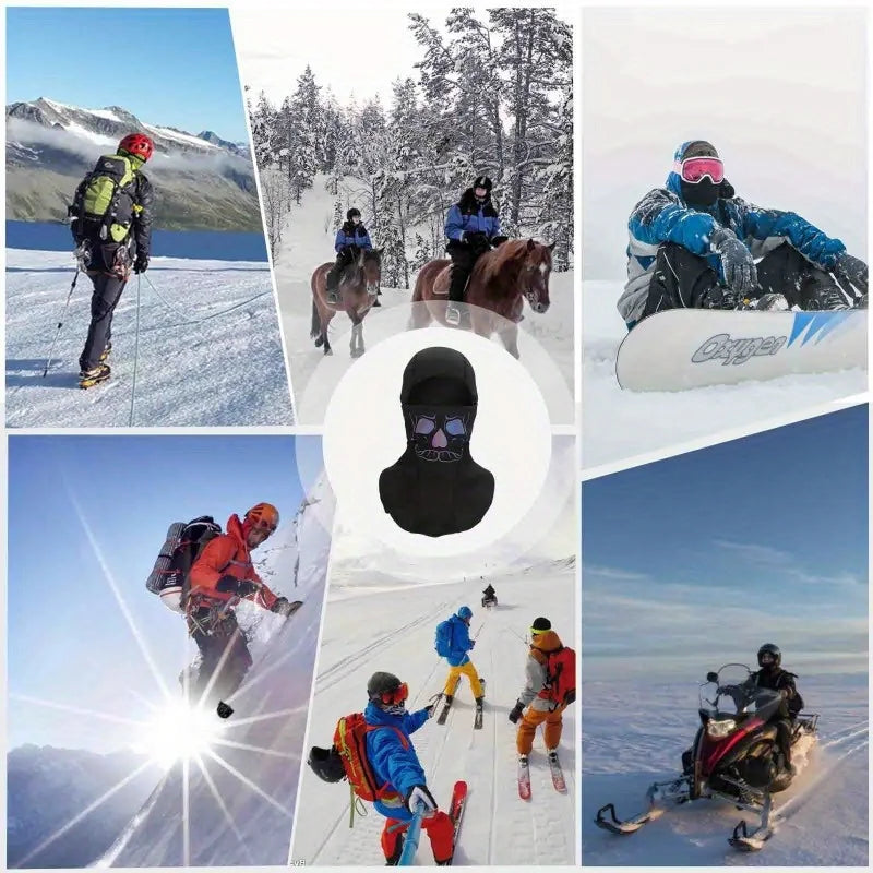 Winter Hood Riding Mask Windproof Cold-proof Warm Outdoor Skiing