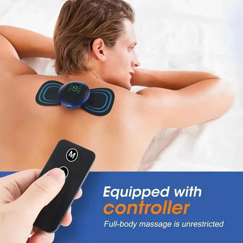 Portable Electric Neck Massager with Remote Control EMS Low Frequency Pulse Massager for Muscle Relaxation Relief The Pain Zpaxo