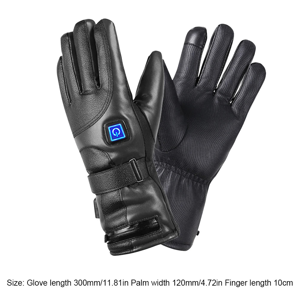 Rechargeable Electric Winter Gloves Waterproof Thermal Touchscreen Gloves Cold Weather Gloves for Outdoor Cycling Skiing Hiking Zpaxo