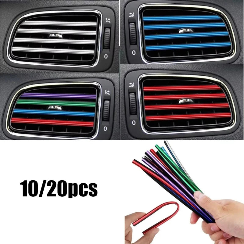 Car AC Vent U-Shape Trim Strips – Interior Moulding Decor 10/20pcs