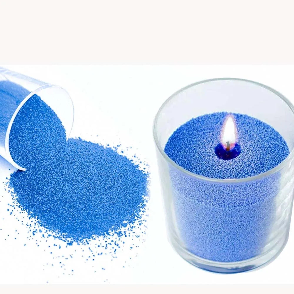 50g Colorful Sand Wax & Ice Flower Wax – DIY Candle Making Candle Making Wax Zpaxo blue