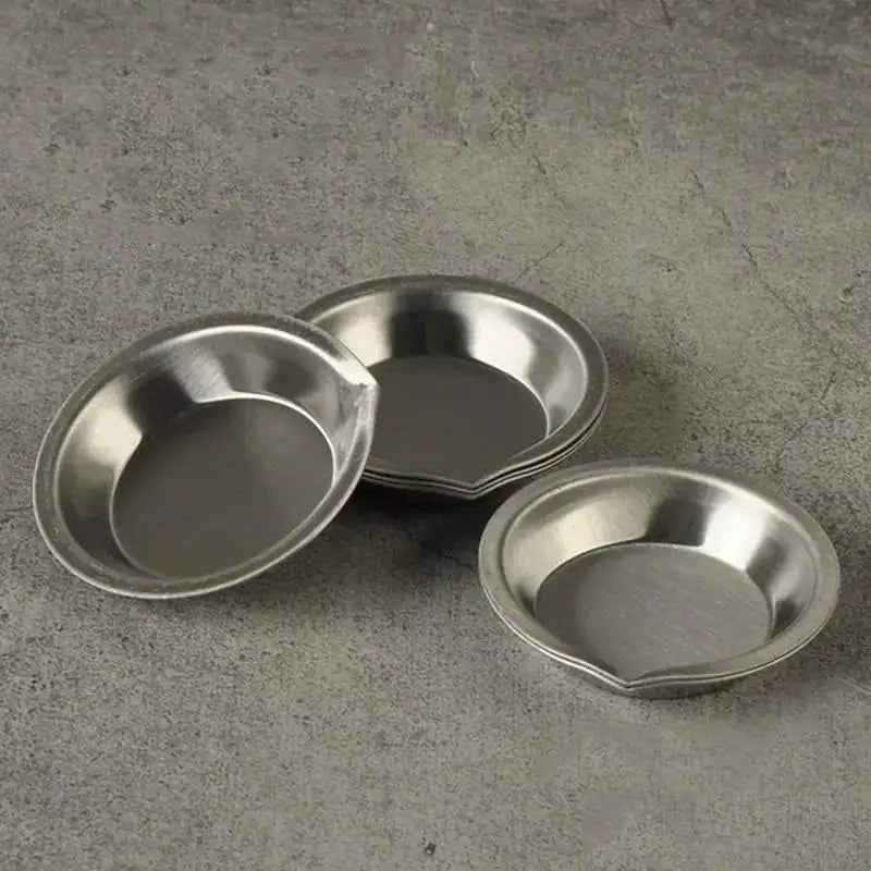 1-10pcs Stainless Steel Painting Palette Spouted Color Bowls Oil Paint Trays Paint Color Mixing Cups For Art Stationery Supplies Zpaxo