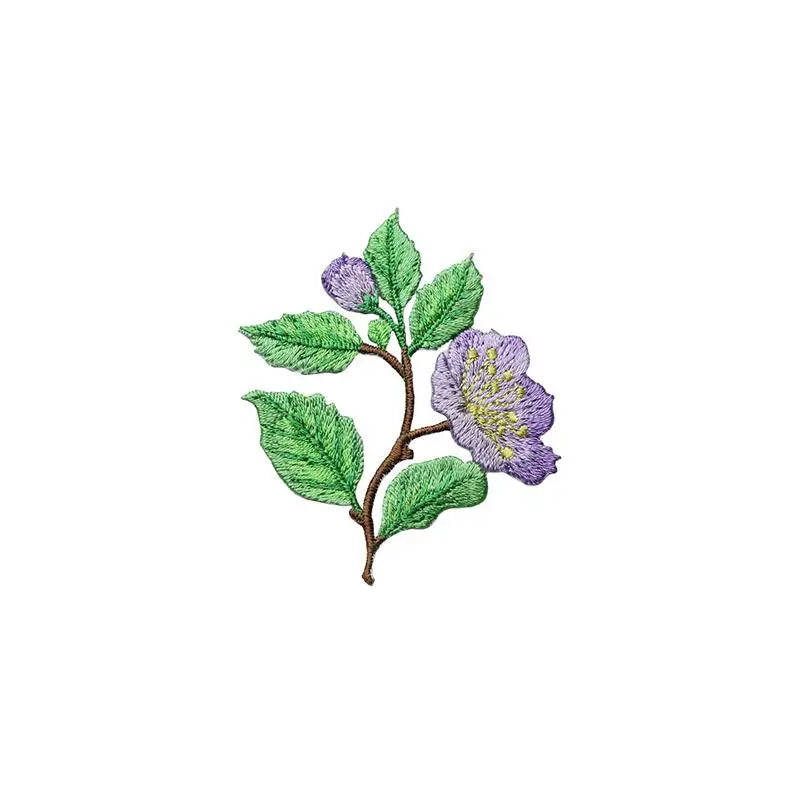▶1Pcs Jacket Jeans Craft Accessories Flower Embroidery Patch Iron On Elegant Patches For Clothes Bags DIY Embroidered Stickers Zpaxo B4