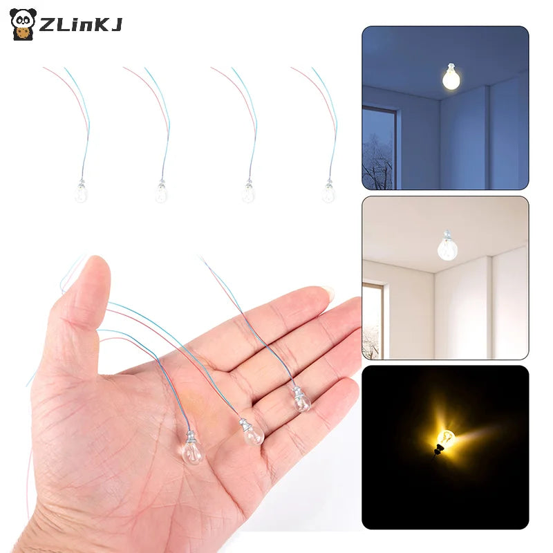 ▶Warm White Model Street Light 1:87 Scale Model Miniature Wall Lamp Posts LED Ceiling Lamps Lighting Dollhouse Decoration Zpaxo