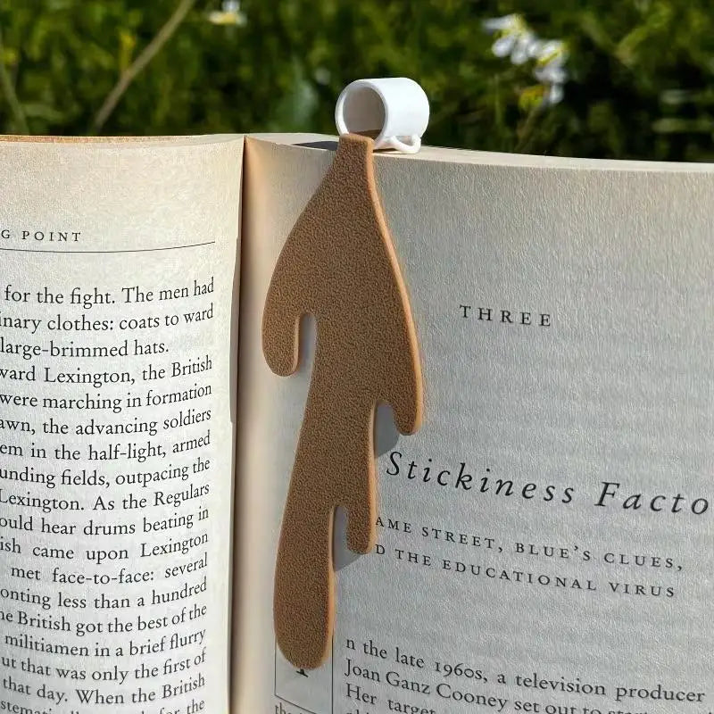 1pcs Coffee Cup-Shaped Leather Bookmark – Durable Page Marker, Gift for Book Lovers & Enthusiasts Zpaxo