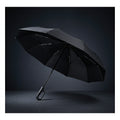 Fully Automatic Umbrella for Men And Women with Ring Buckle Design Large Rib Strong Sunshade Double Umbrella Folding Compact Zpaxo black 8K iron