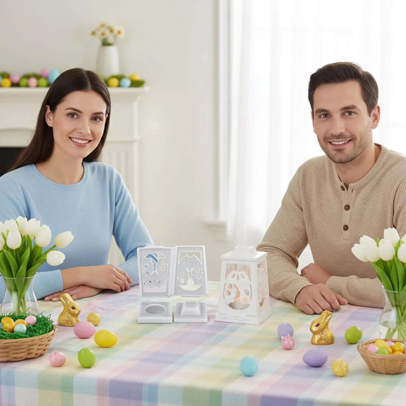 Easter Silicone Resin Molds Heat Resistant Reusable Casting Moulds Easter Tea Light Candle Holder Silicone Molds For Wax Plaster Zpaxo
