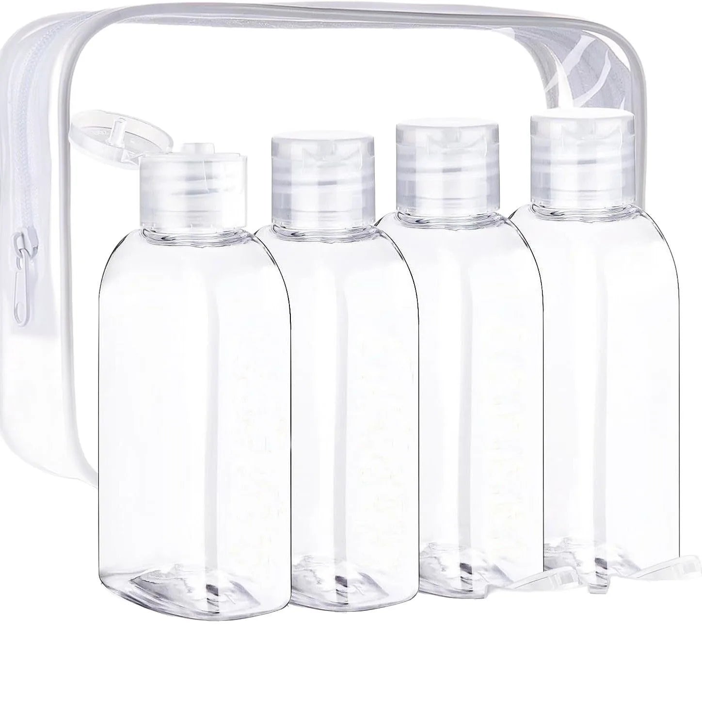 Travel Bottles Label Storage Bag Brown Transparent Plastic Bottle