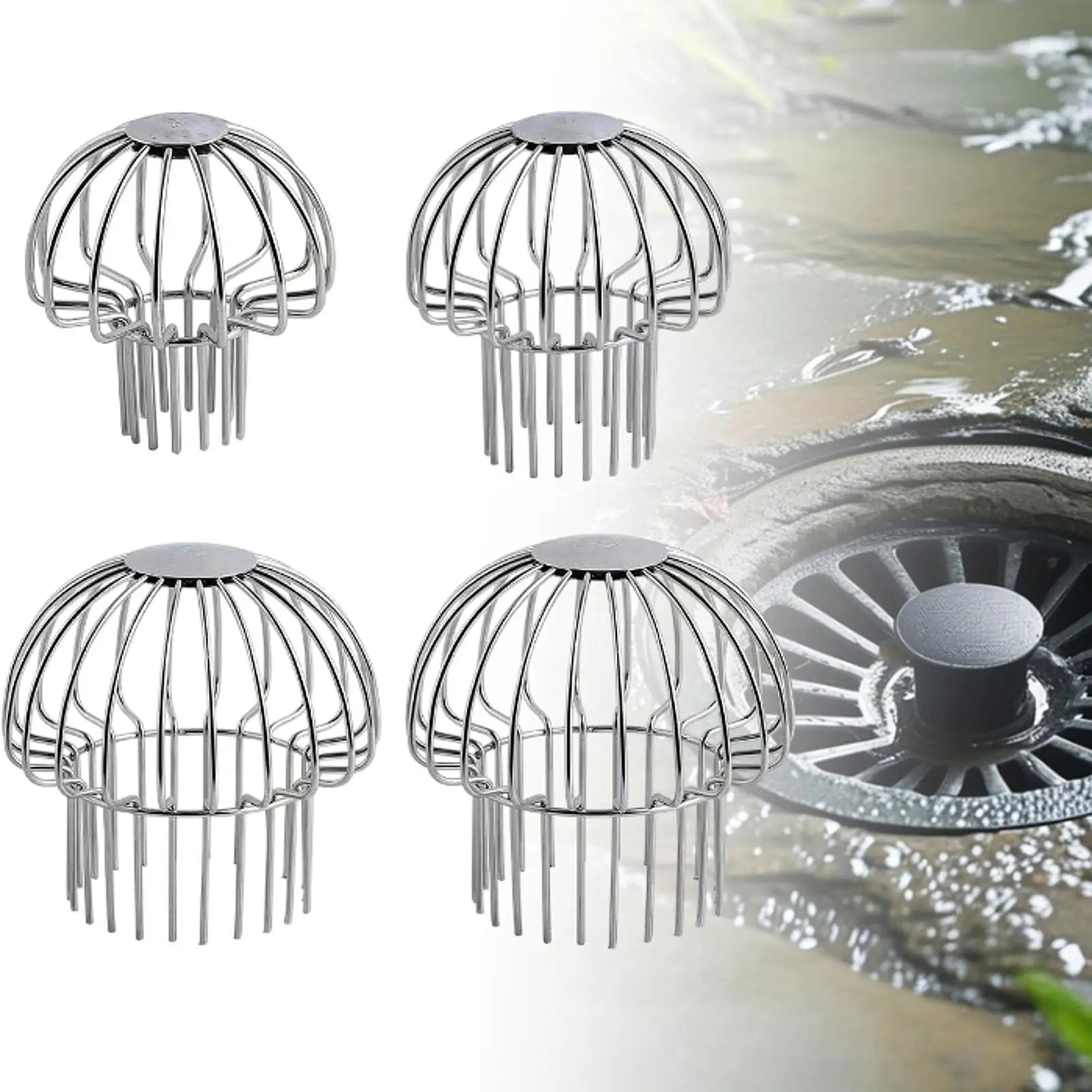 Leaf Filter Gutter Strainer & Downspout Protector | Mesh Guard Gutter Downspout Guard Zpaxo for 100mm to 110mm