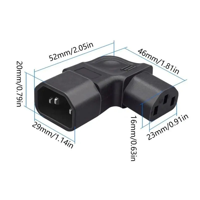 652F IEC320 C14 C13 Power Cable Adapter Male Female Connector PVC Zpaxo