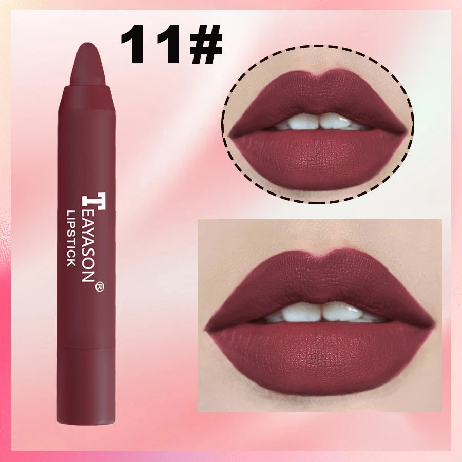 Matte lipstick for easy application, smudge-proof, daily moisturizing, lipstick, holiday gift, light makeup, lip pen, lipliner, Zpaxo 11XQ06 2.5G Full Size
