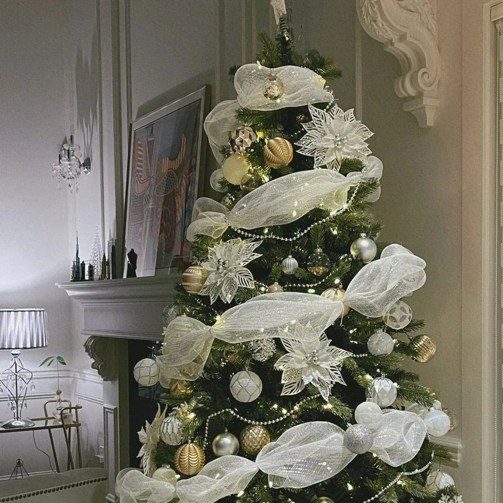 Christmas Deco Mesh Tulle Roll – DIY Wreath & Holiday Ribbon