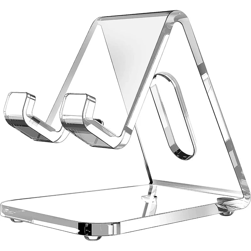 Acrylic Mobile Phone Stand Portable Transparent Smartphone Holder Universal Desktop Tablet Bracket For iPhone iPad Xiaomi Realme Zpaxo