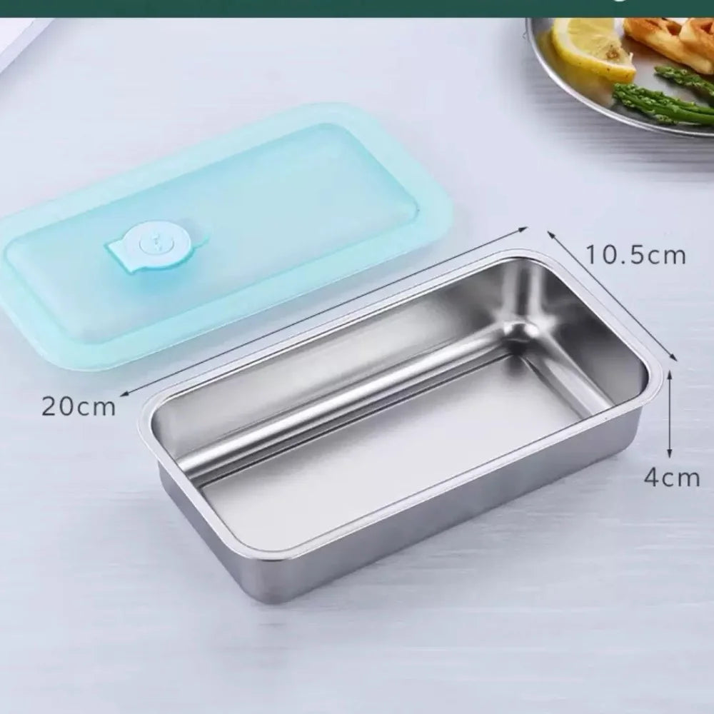 Snack Container Reusable Double-layer Container-stainless Steel Zpaxo Single grid