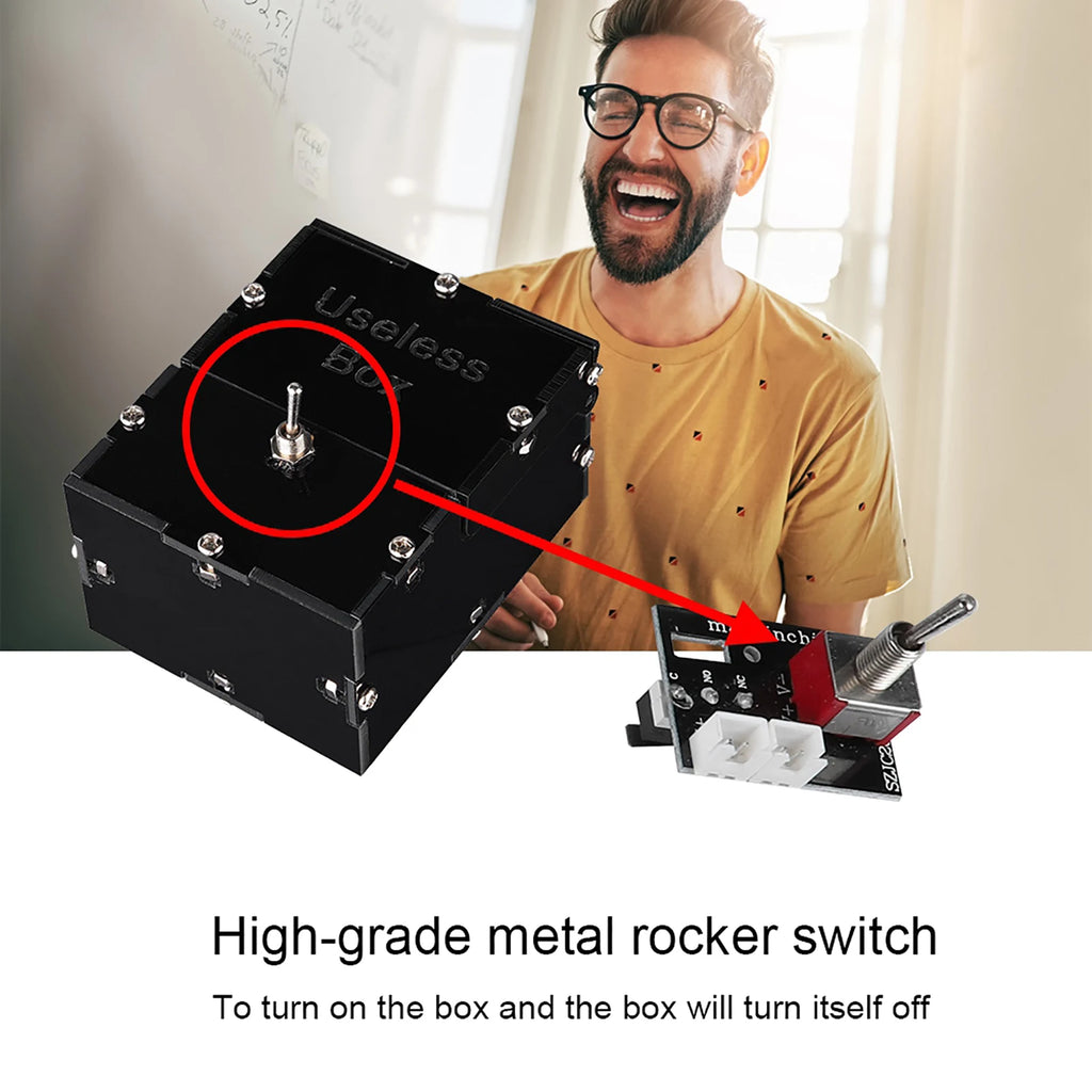 Funny Unique Gifts Mini Useless Box DIY Parts Automatic Leave Me