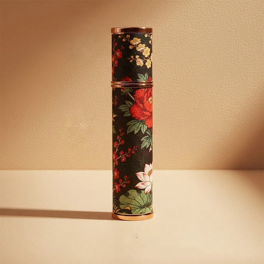 Mini Perfume Bottle Refillable Portable Spray Rotating Empty Storage Zpaxo