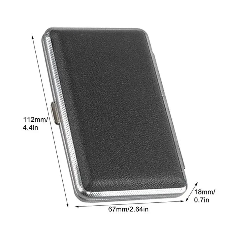 Leather Cigarettes Case Creative Classic 20-piece Pocket Box Cigarettes Storage Reusable PU Leather Cigarettes Container Zpaxo