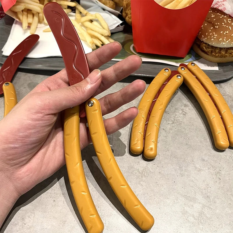 3D Printing Gravity Dog Butterfly Knife Banana Radish Model Push Card