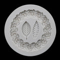 Retro Rosette Leaves Silicone Mold Cake Diy Chocolate Picture Frame