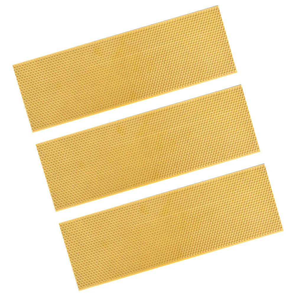 3Pcs Plastic Comb Foundation Deep House Beehive Building Sheet Honeycomb Base for Efficient Honey Production Orange Zpaxo