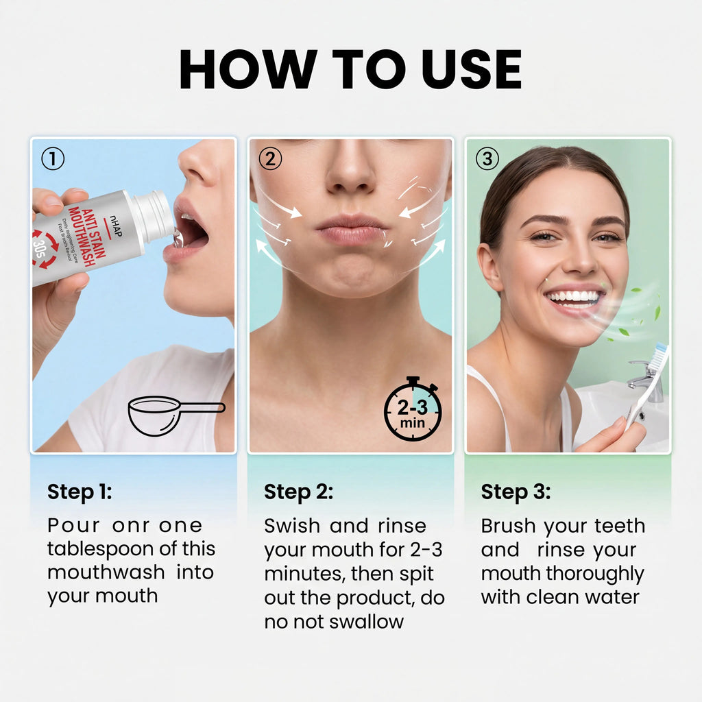Mild Mint Mouthwash Daily Oral Cleaning Liquid Sensitive Gum Care Refreshing Breath Stain Control Mouth Wash Bottle 237ml Zpaxo