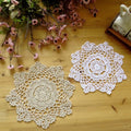 Round Hand Crocheted Cotton Doily – Vintage Lace Placemat