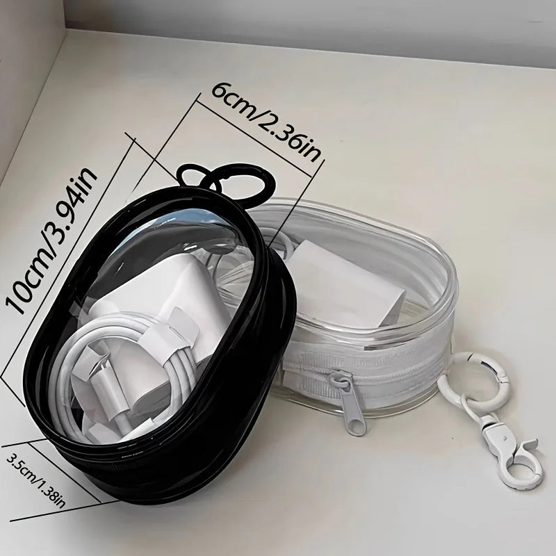 Portable Clear Cable Organizer Storage Box Charger Earbuds Data