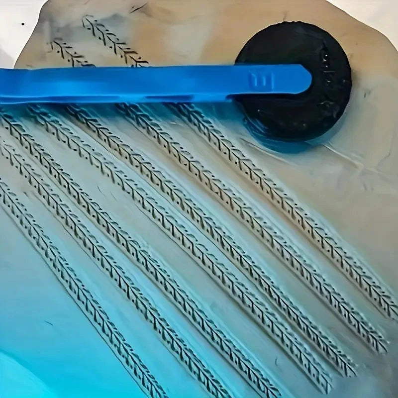 Plastic Relief Rolling Tool Clay Texture Wheel Stamp Roller Pottery Zpaxo A1