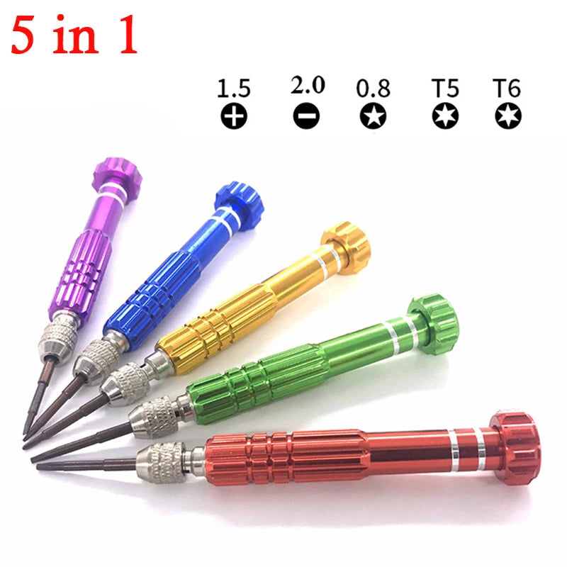 5-in-1 Aluminum Screwdriver Repair Sets Phone Opening Tools Iphone
