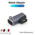 C Micro USB IOS Charging Cable Adapter Garmin Fenix 7 7x 6x 5 Zpaxo Micro USB Side bend