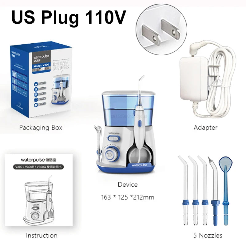 Water Flossser Oral Irrigator Pressure Dental Hygiene Flossing Teeth Zpaxo US Plug 110V