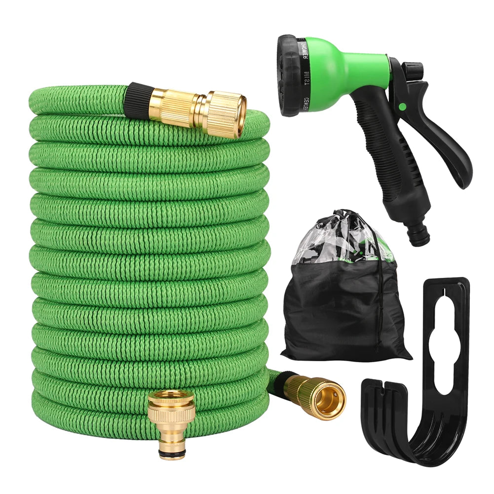 Garden Water Hose Expandable Double Metal Connector High Pressure Pvc Reel Magic Water Pipes for Garden Farm Irrigation Car Wash Zpaxo