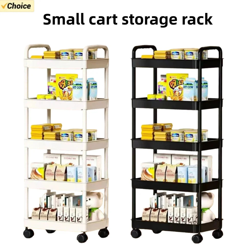 5-layer Kitchen Storage Shelf,mobile Trolley,floor Standing Multi-layer Storage Rack,For Bookshelf,snacks, fruits and Vegetables Zpaxo
