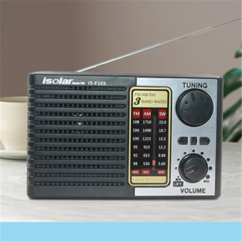 Wireless Bluetooth Speaker LED Flashlight FM AM SW Radio Solar